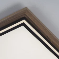 Blendarme LED Deckenleuchte dimmbar Holz B:53,4 cm 44 W