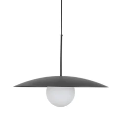 Blendarme Pendelleuchte Schwarz Metall Glas E27 Ø65 cm