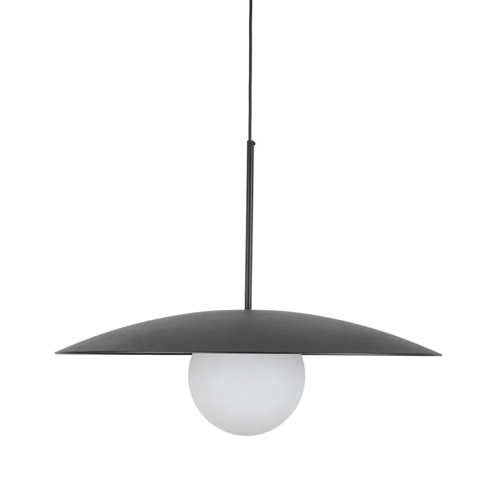 Blendarme Pendelleuchte Schwarz Metall Glas E27 Ø65 cm