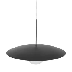Blendarme Pendelleuchte Schwarz Metall Glas E27 Ø65 cm