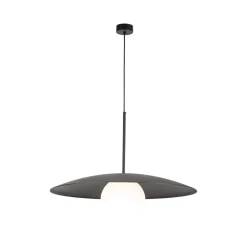 Blendarme Pendelleuchte Schwarz Metall Glas E27 Ø65 cm