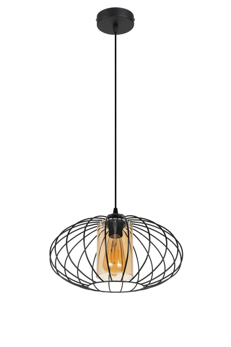 Blendarme Pendelleuchte Schwarz Honig Ø34 cm E27 Retro
