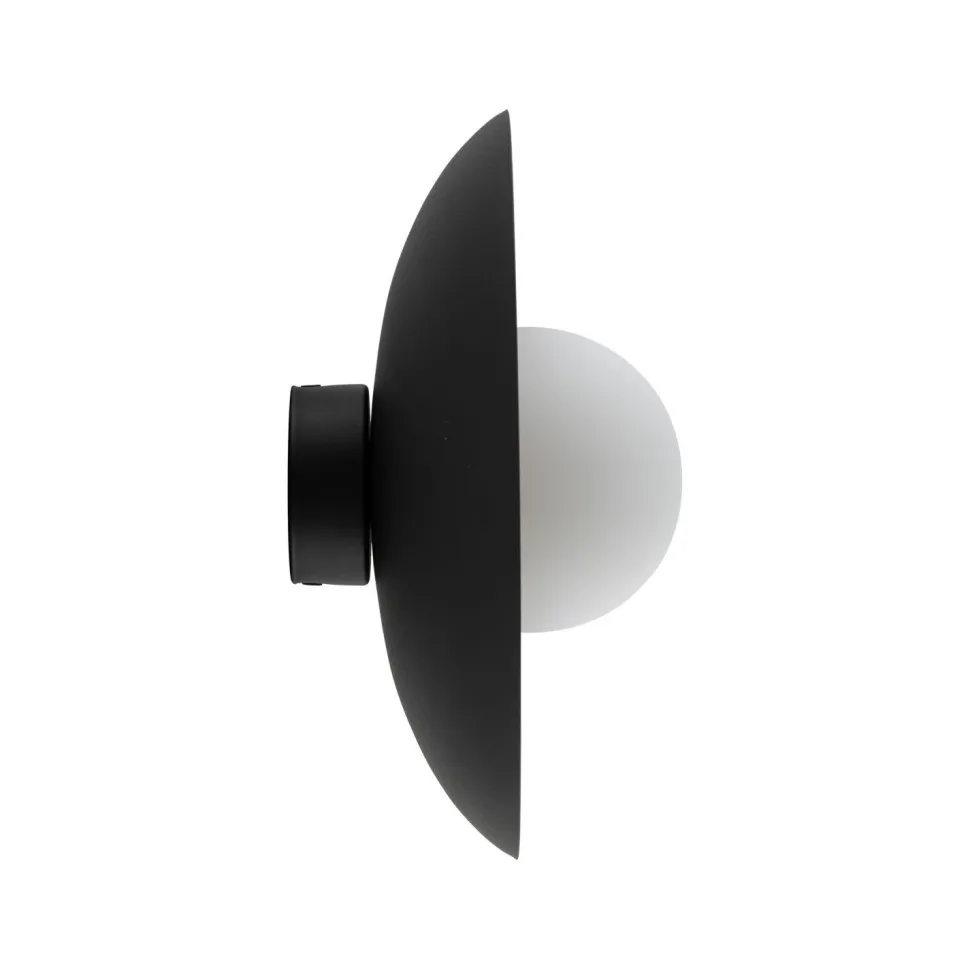 Blendarme Wandlampe Schwarz Metall Glas G9 Ø28 cm