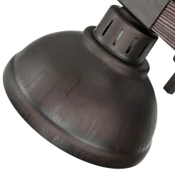 Braune Wandleuchte Echt Holz Metall Made in EU E27