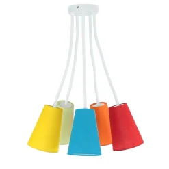 Bunte Deckenlampe Kinderzimmer flexible Arme 5flmg