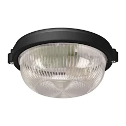 Deckenlampe außen Maritim Ø 18 cm klein IP65 Schwarz E27