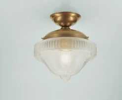 Deckenlampe Berliner Messing Glas Ø27 cm E27 wohnlich