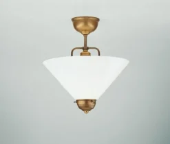 Deckenlampe Berliner Messing Glas E27 Ø30 cm elegant