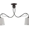 Deckenlampe Braun Grau Stoff LOCOLA Esszimmer E27