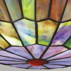 Deckenlampe Buntglas Ø 42 cm rund 2x E27 Tiffany Stil