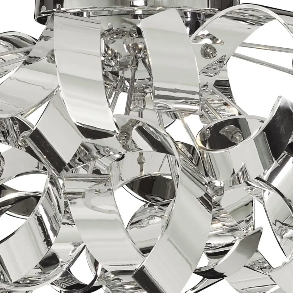 Deckenlampe Chrom Ø 45 cm H: 27 cm Metall 3x G9