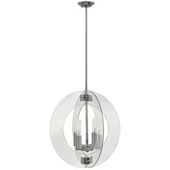 Deckenlampe Chrom Klar Metall Glas Modern BATILA