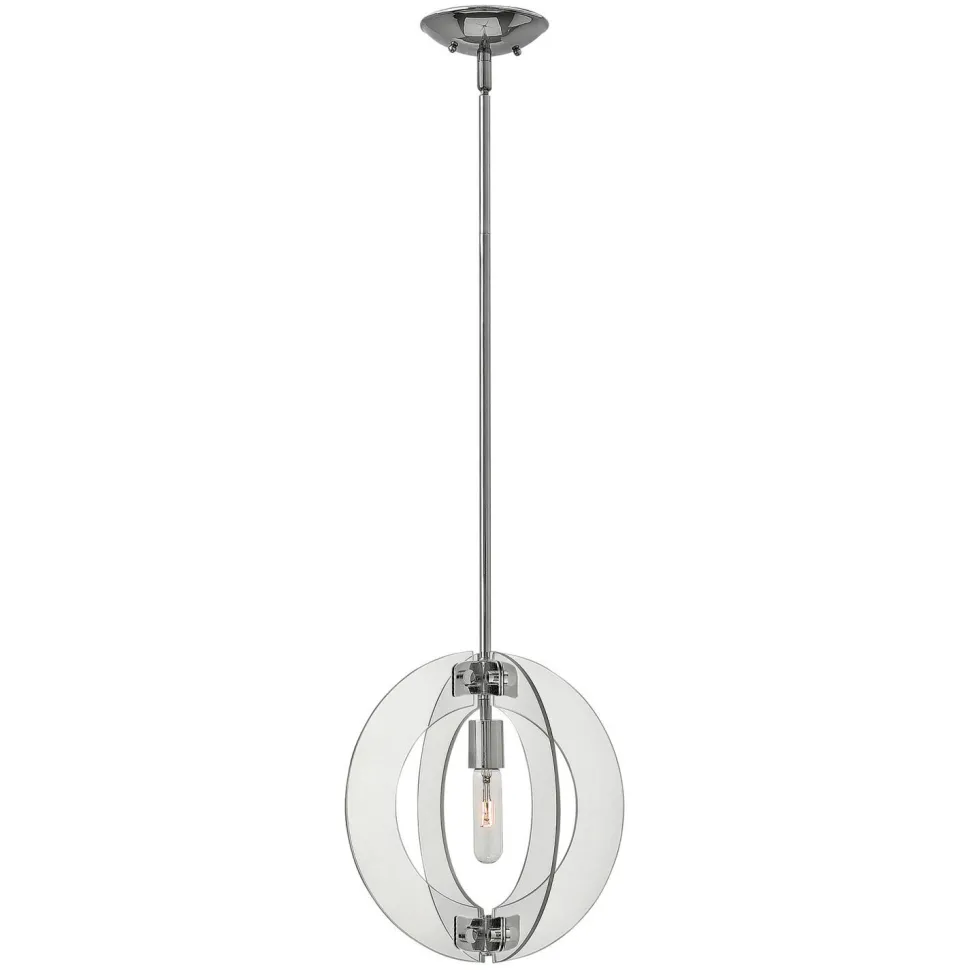 Deckenlampe E27 Ø33cm Chrom Glas Metall Modern