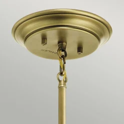 Deckenlampe E27 in Messing Ø13cm Glas Metall Jugendstil