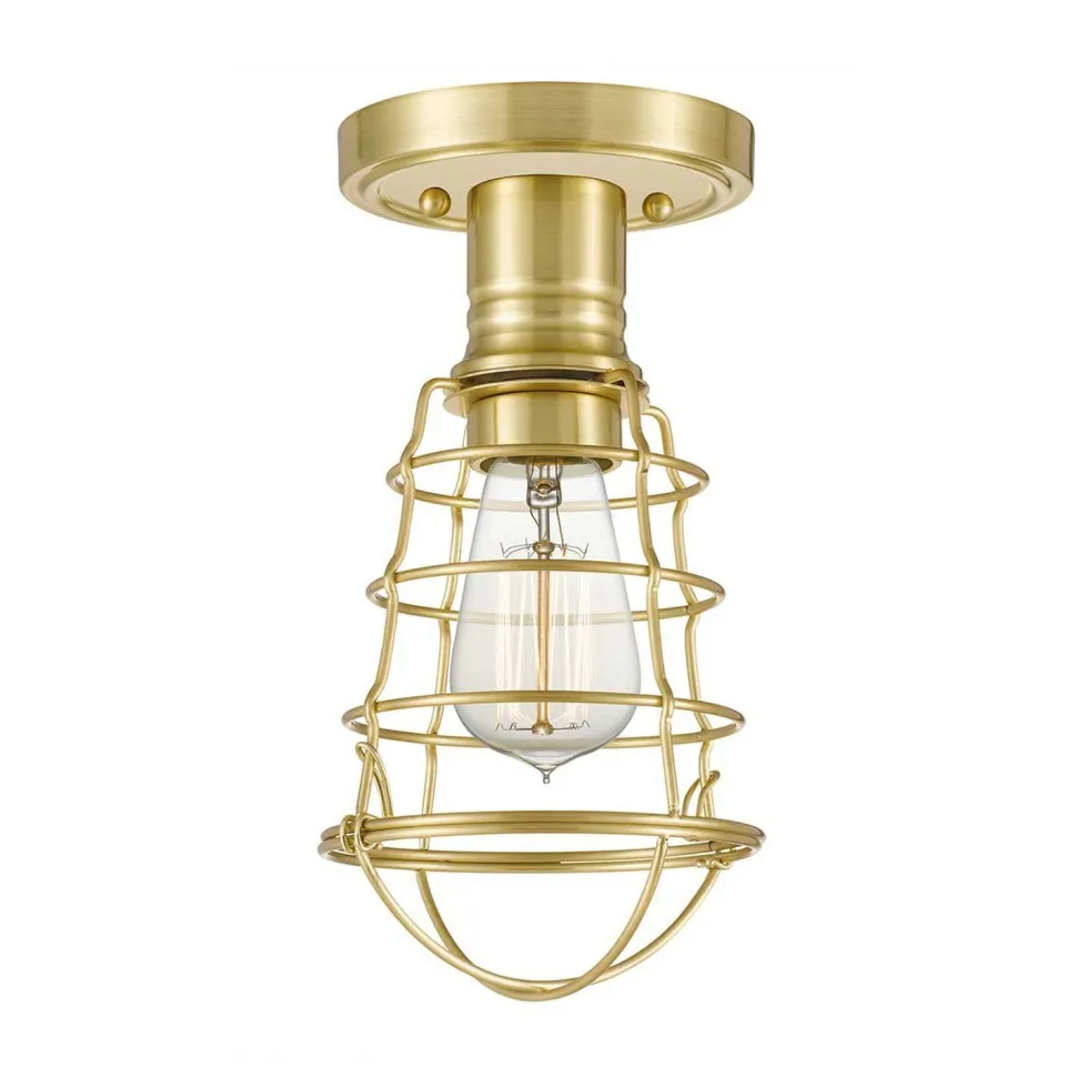 Deckenlampe E27 Metall Ø 14,5 cm rund in Messing