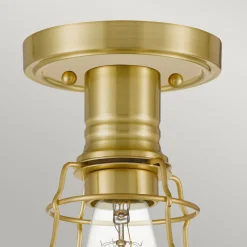 Deckenlampe E27 Metall Ø 14,5 cm rund in Messing