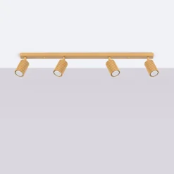 Deckenlampe 4-flammig 81 cm lang GU10 in Gold aus Aluminium