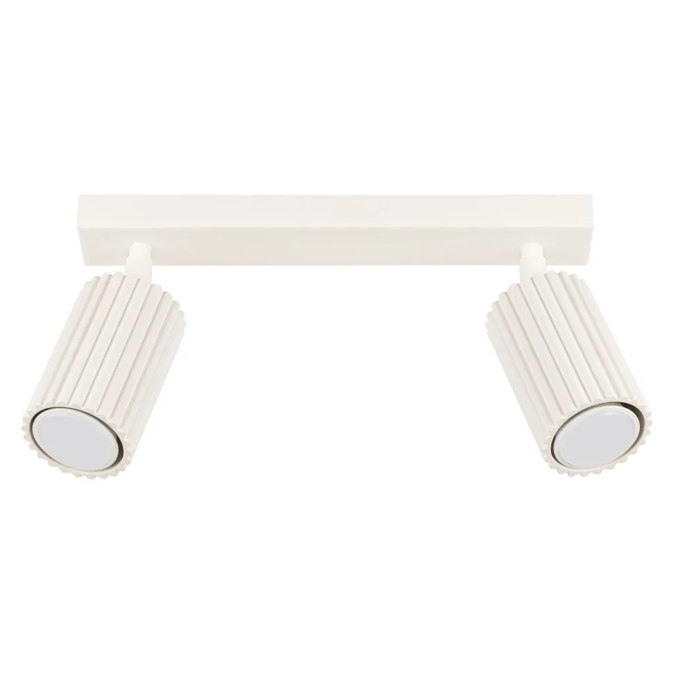 Deckenlampe 2-flammig 30 cm lang klein GU10 in Creme Modern