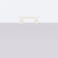 Deckenlampe 2-flammig 30 cm lang klein GU10 in Creme Modern