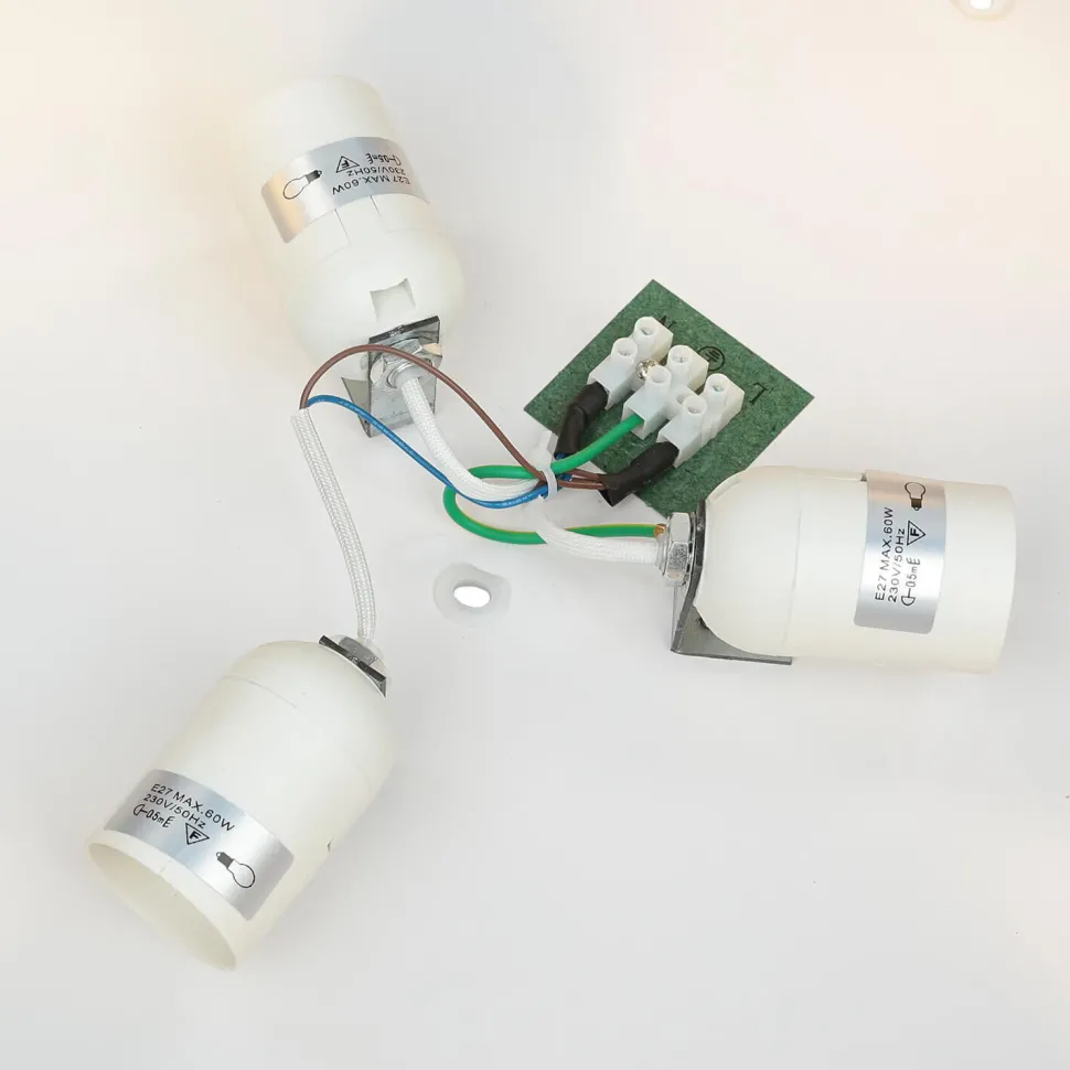 Deckenlampe 4-flammig Grün Gold Stoff dekorativ