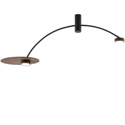 Deckenlampe 2-flammig GX53 Schwarz Holz B: 110 cm