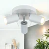 Deckenlampe 3-flammig Weiß Ø 20 cm Metall verstellbar