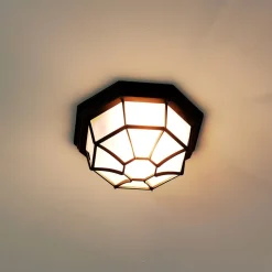 Deckenlampe für Außen Schwarz rustikal IP44 MILANO