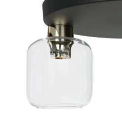 Deckenlampe Glas 3-flammig farbig Ø 44 cm elegant