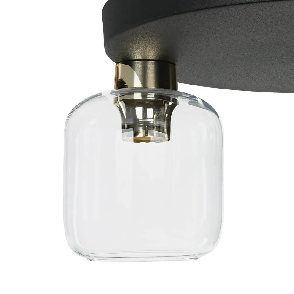 Deckenlampe Glas 3-flammig farbig Ø 44 cm elegant