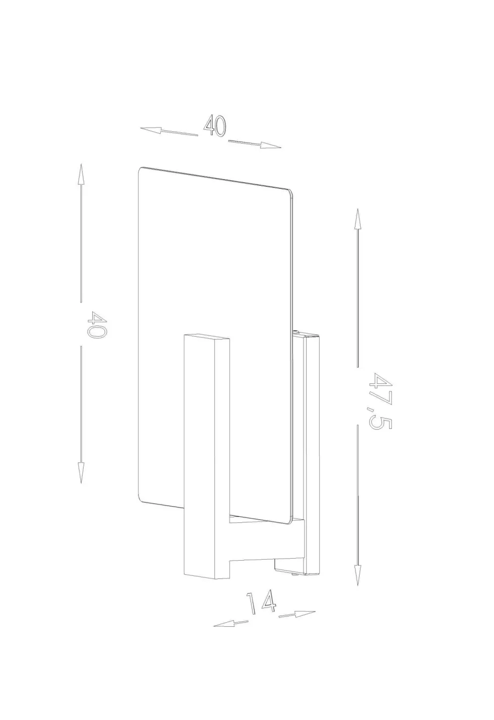 Deckenlampe Glas Holz 47,5 cm lang blendarm 2x E27
