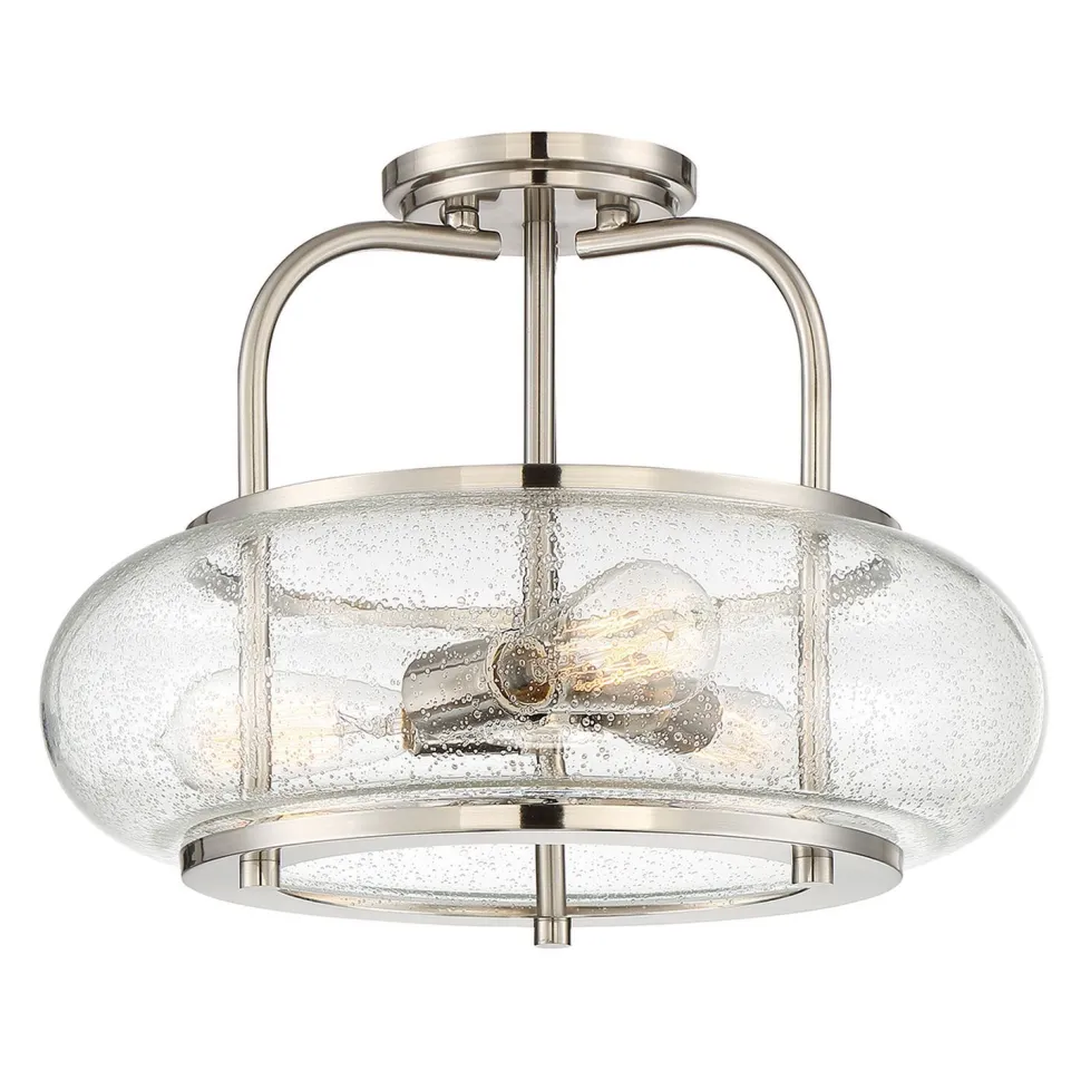 Deckenlampe Glas Metall Ø41cm innen Vintage Stil