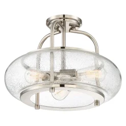 Deckenlampe Glas Metall Ø41cm innen Vintage Stil