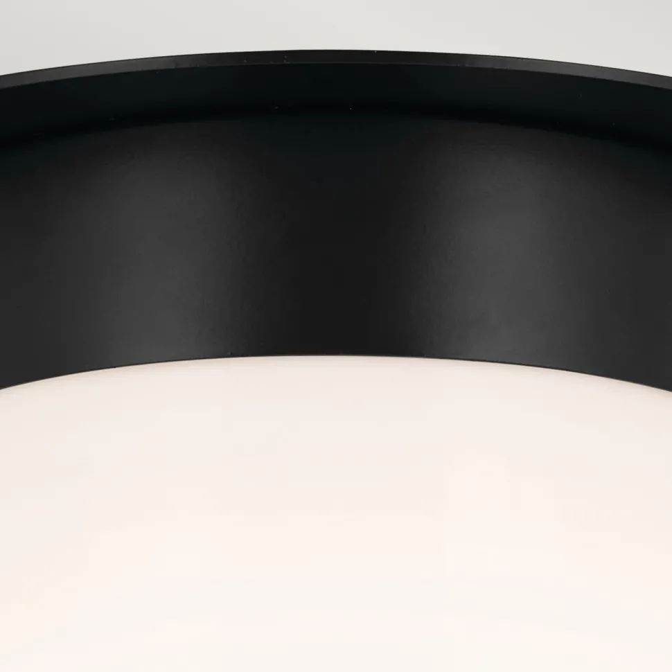 Deckenlampe Glas Metall D: 21,6 cm klein Schwarz Weiß