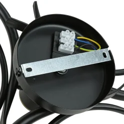 Deckenlampe Glas Metall Schwarz Weiß Messing 3-flammig