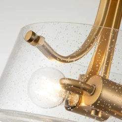 Deckenlampe Glas Schirm Ø 31,3 cm in Messing gebürstet