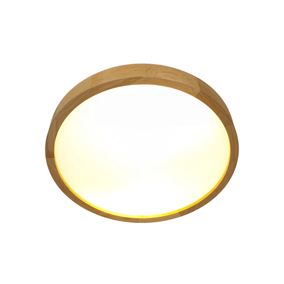 Deckenlampe groß Holz Glas Ø37cmSchlafzimmer