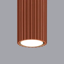 Deckenlampe GU10 H: 20 cm Ø 6,5 cm klein Rot Aufputz Modern