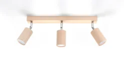 Deckenlampe Holz L:45cm 3x GU10 Strahler Spot Lampe