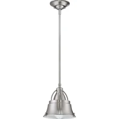 Deckenlampe Industrial Metall Glas in Nickel DEBIELA