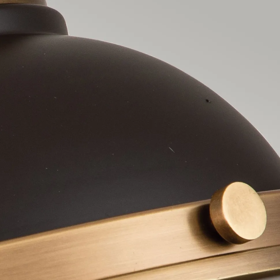 Deckenlampe innen rund Ø 32 cm für 2x E27 in Bronze antik