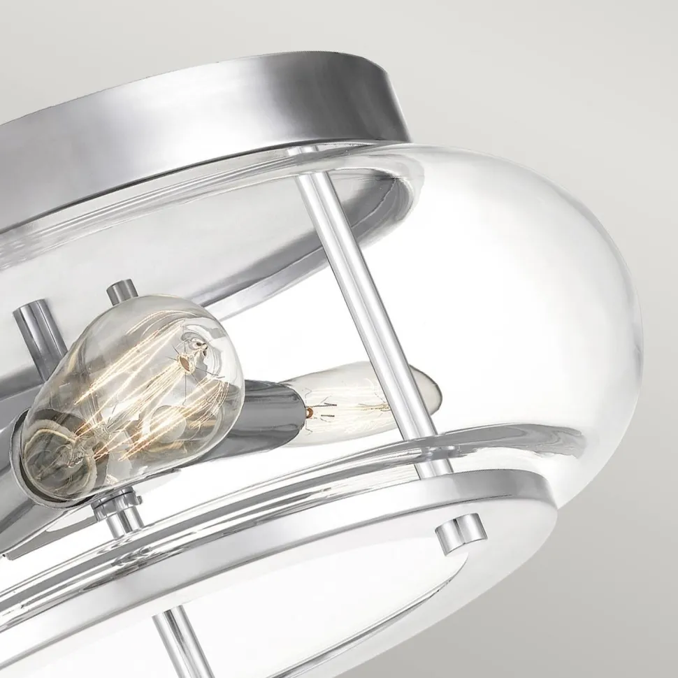 Deckenlampe IP44 Bad rund Ø 40,6 cm 3x E27 Chrom