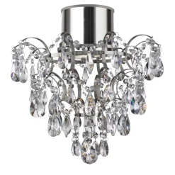 Deckenlampe IP44 Kristall Ø 36 cm GU10 Chrom Badezimmer