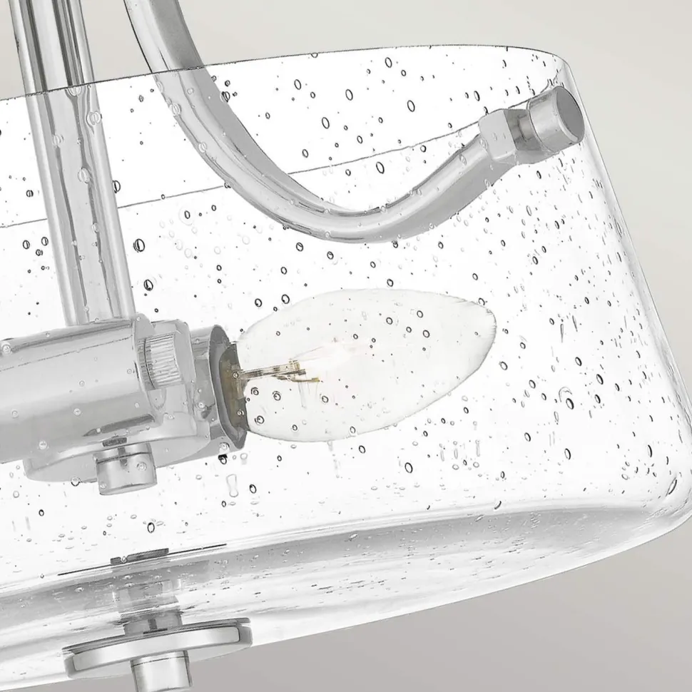 Deckenlampe Jugendstil rund Ø 31,3 cm Nickel Metall Regenglas