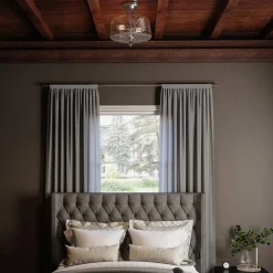 Deckenlampe Jugendstil rund Ø 31,3 cm Nickel Metall Regenglas