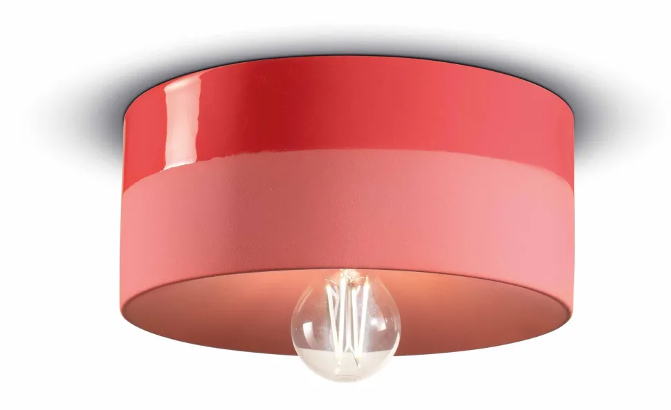 Deckenlampe Keramik E27 rund Ø 25 cm Koralle ENRICO