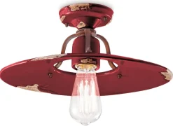 Deckenlampe Keramik Metall E27 Ø 40 cm rund Industrial