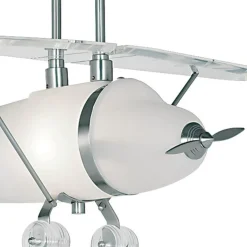 Deckenlampe Kinderzimmer Flugzeug E27 Metall Glas