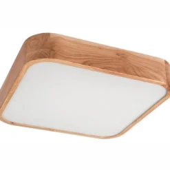 Deckenlampe klein eckig B: 45 cm Holz Metall für 4x E27