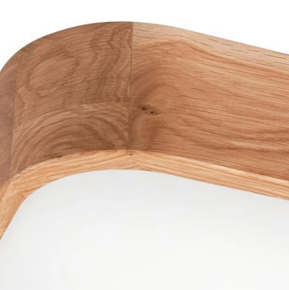 Deckenlampe klein eckig B: 45 cm Holz Metall für 4x E27