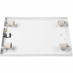 Deckenlampe klein eckig B: 45 cm Holz Metall für 4x E27